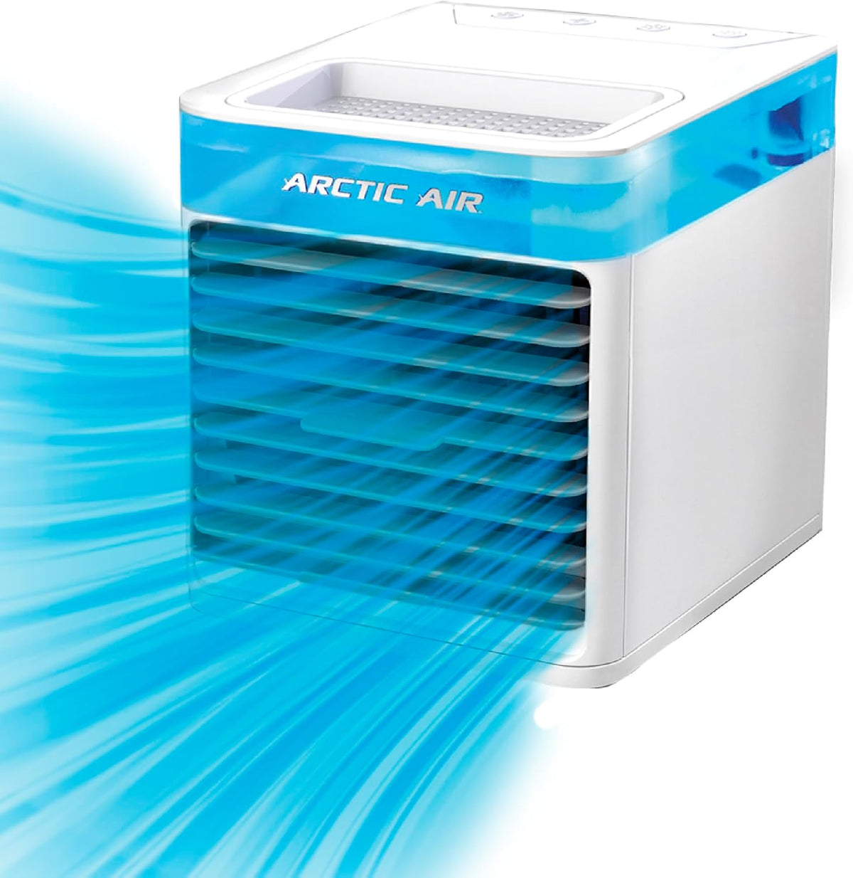 Arctic Air Pure Chill 2.0 Evaporative Air Cooler by Ontel - Powerful, Quiet, Lightweight and Portable Space Cooler with Hydro-Chill Technology For Bedroom, Office, Living Room & More,Blue